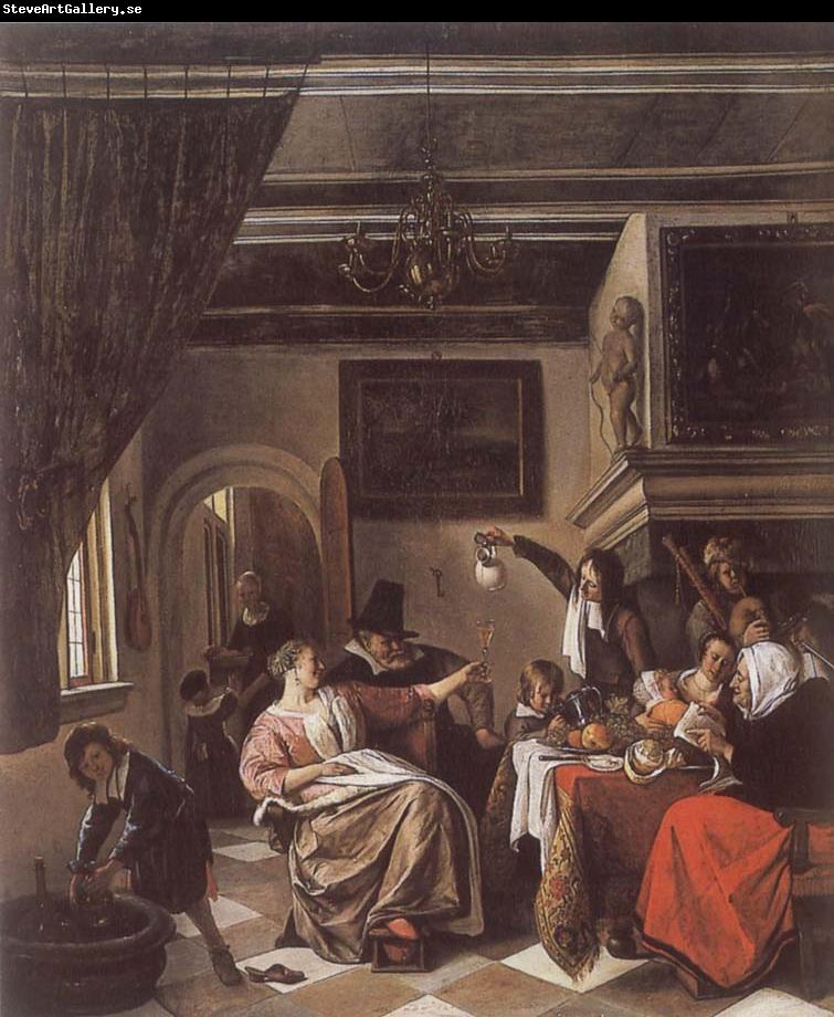 Jan Steen As the Old Sing,So twitter the Young